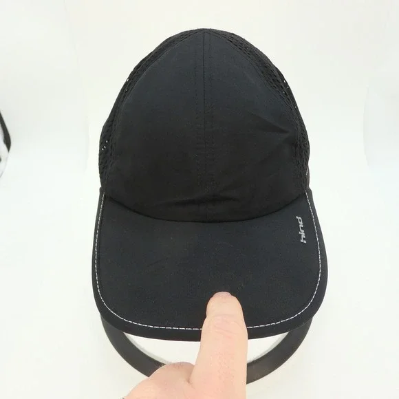 Hind Black Mesh Ventilated Baseball Cap Adjustable Strap Men Sport Running - Picture 2 of 12